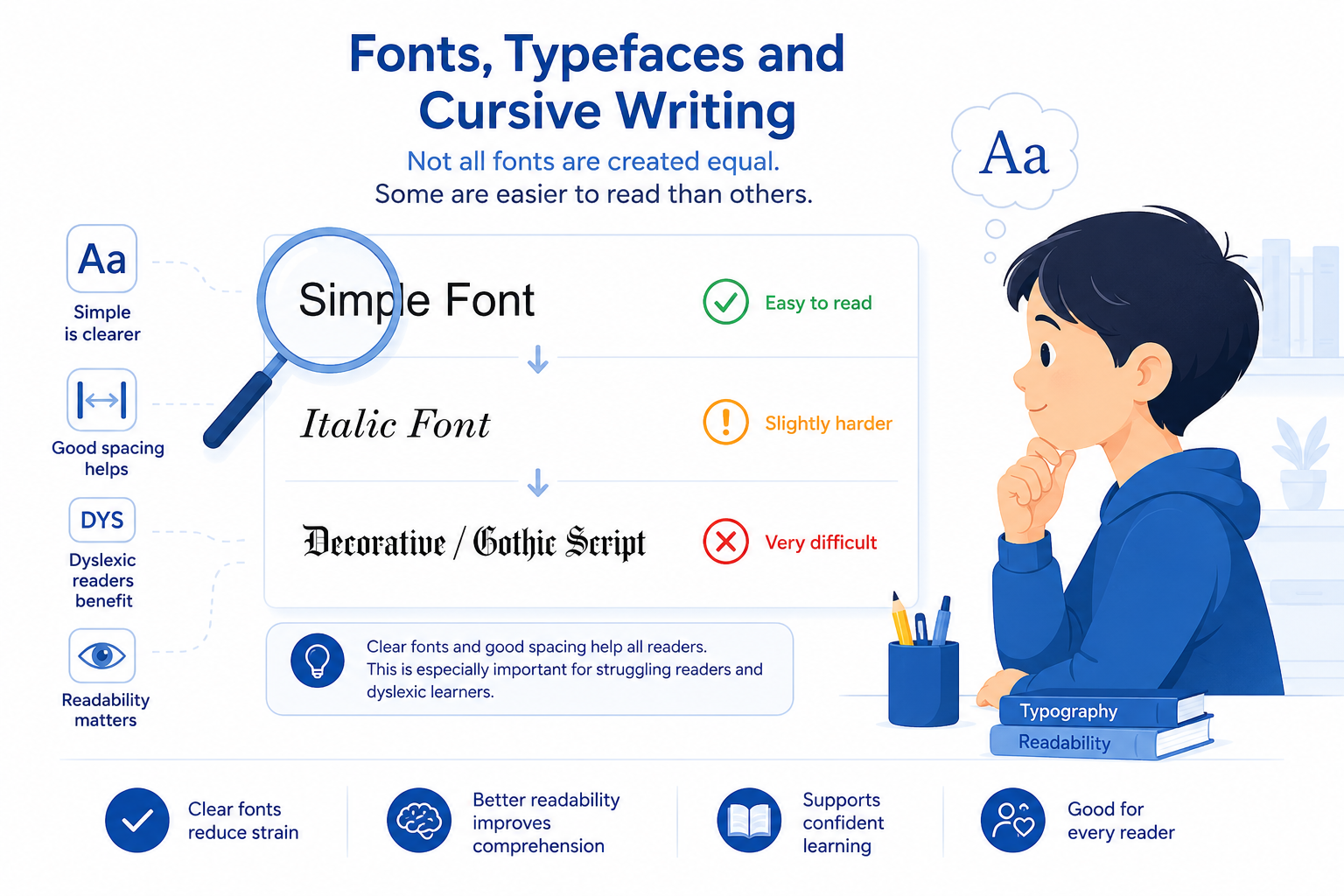 Fonts, typefaces and cursive writing By Pat Grayson
